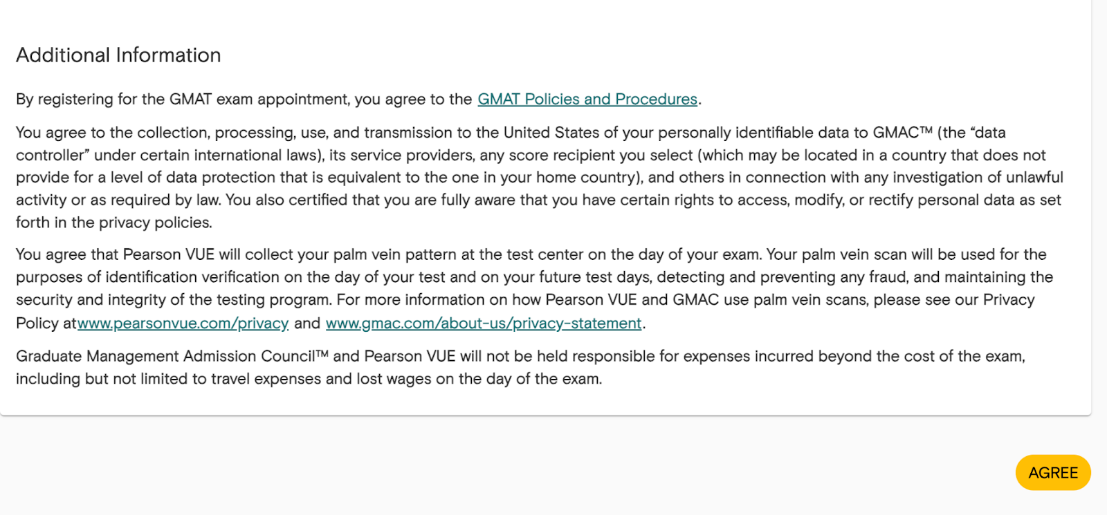 Gmat exam date availability procedure